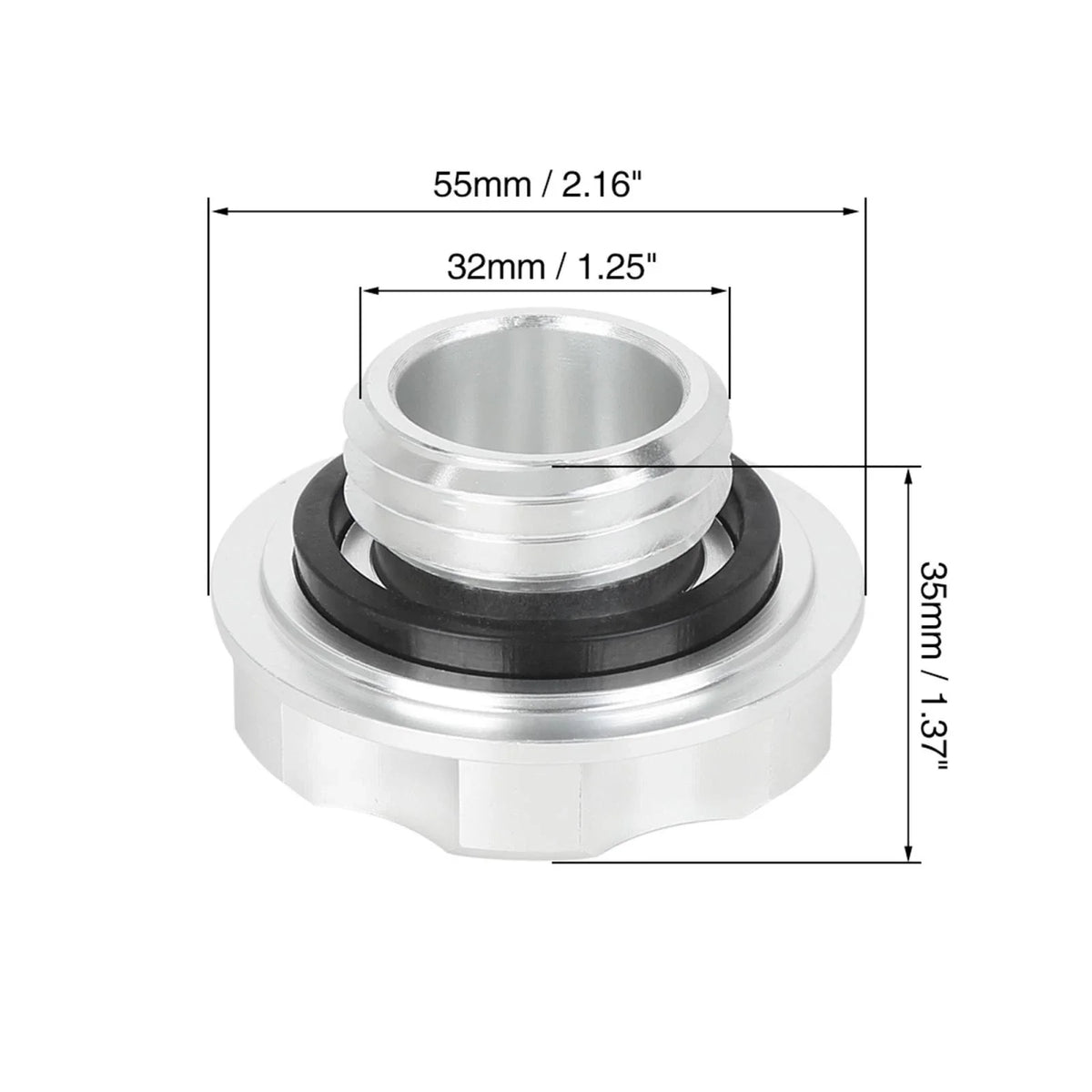 Aluminum Alloy Oil Filler Cap for Honda Civic EK EG (1996–2000)