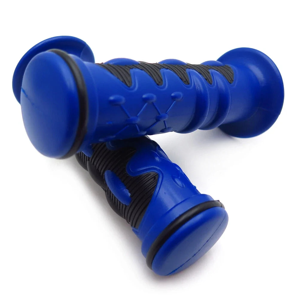 7/8" 1" Blue Comfort Hand Grips for Honda Yamaha Suzuki Kawasaki (Universal)