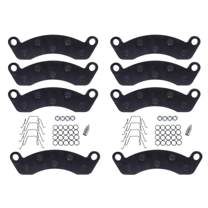 8 Brake Pad Kit for K71-180-00, TW-7020M (10K-12K Axle) Semi-Metallic
