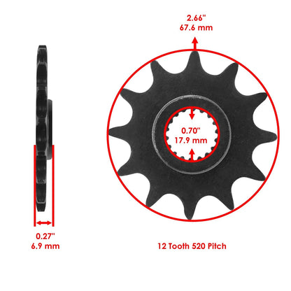 Black O-Ring Drive Chain & Sprockets Kit for Suzuki RM125 (1997–1999, 2005) EG2781FS154XO