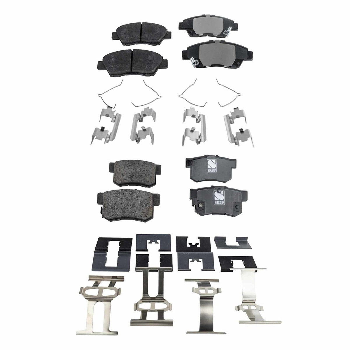 Set of 4 Ceramic Brake Pads for Honda CR-Z (2011–2015)