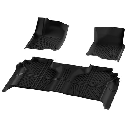 All Weather TPE Floor Mats for Chevy Silverado GMC Sierra 1500 (2019–2024)