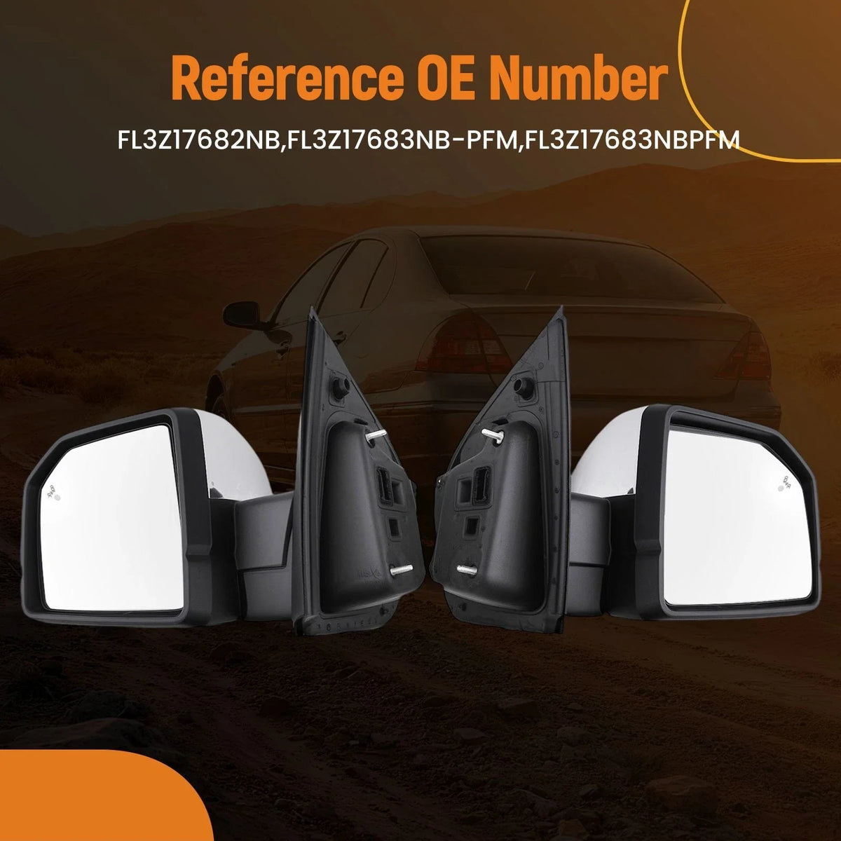 Heated Power Side Mirror for Ford F-150 (2015–2018) RH Signal