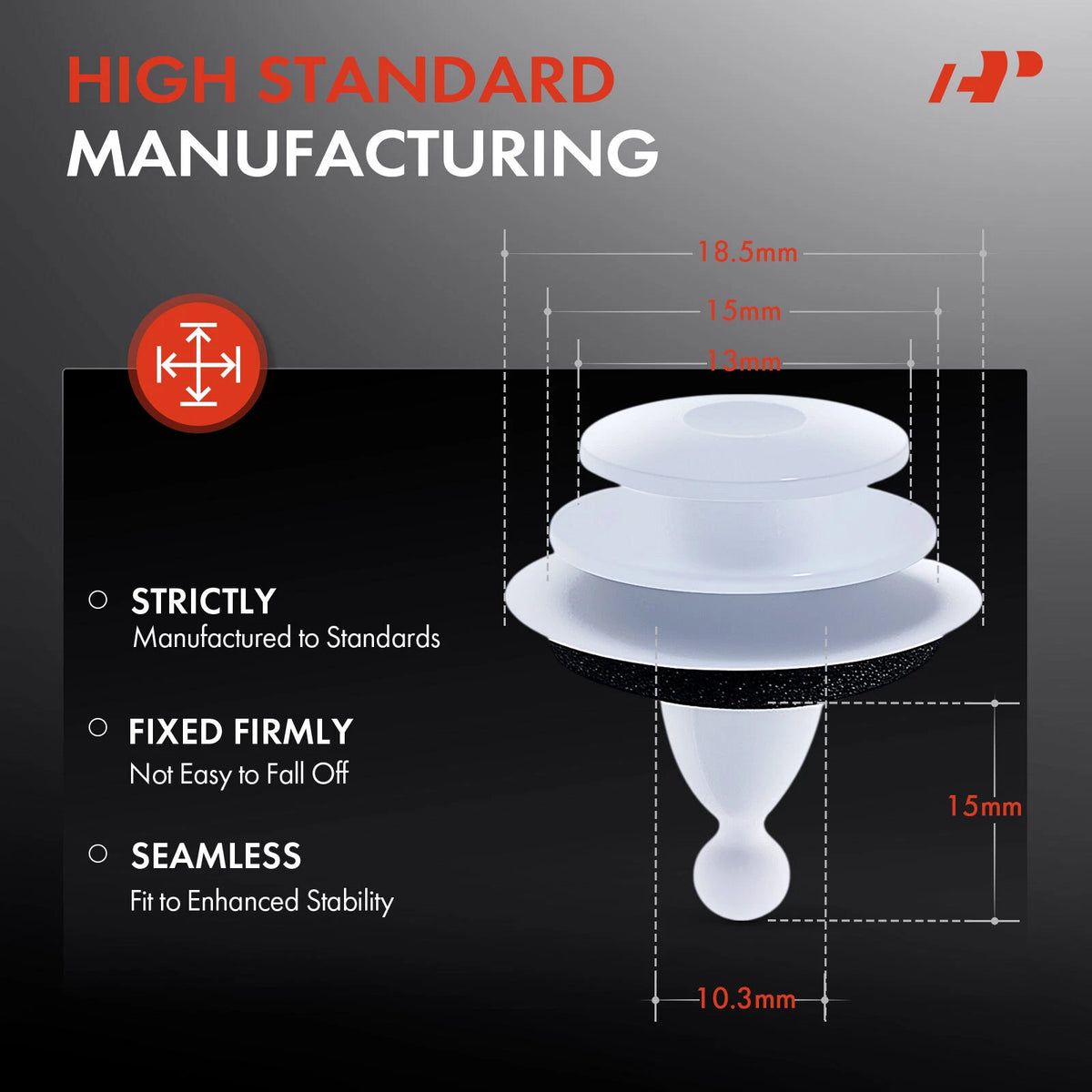 50Pcs Trim Panel Sealer Clip Retainer for Hyundai Elantra Kia (–) 9255236000, 8231536000, 22006