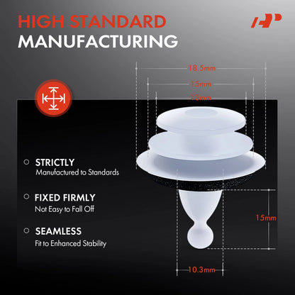 50Pcs Trim Panel Sealer Clip Retainer for Hyundai Elantra Kia (–) 9255236000, 8231536000, 22006
