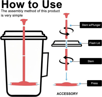2-Pack Silicone French Press Coffee Makers for Jetboil Flash