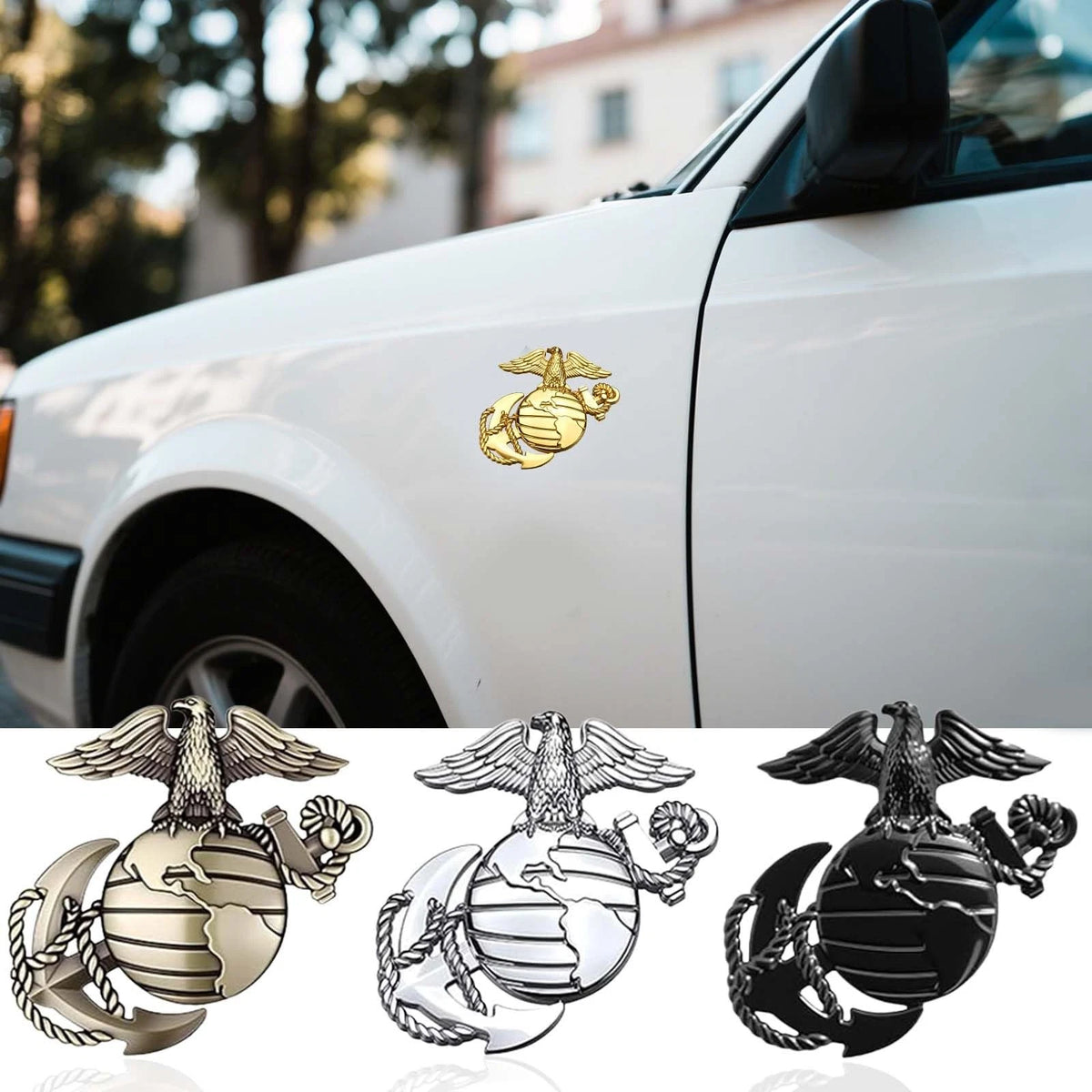 3D Eagle Globe Anchor Car Emblem for U.S. Marine Corps