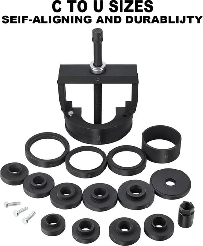 Master Wheel Hub Bearing Remover Installer Tool Kit for C to U Size Vehicles