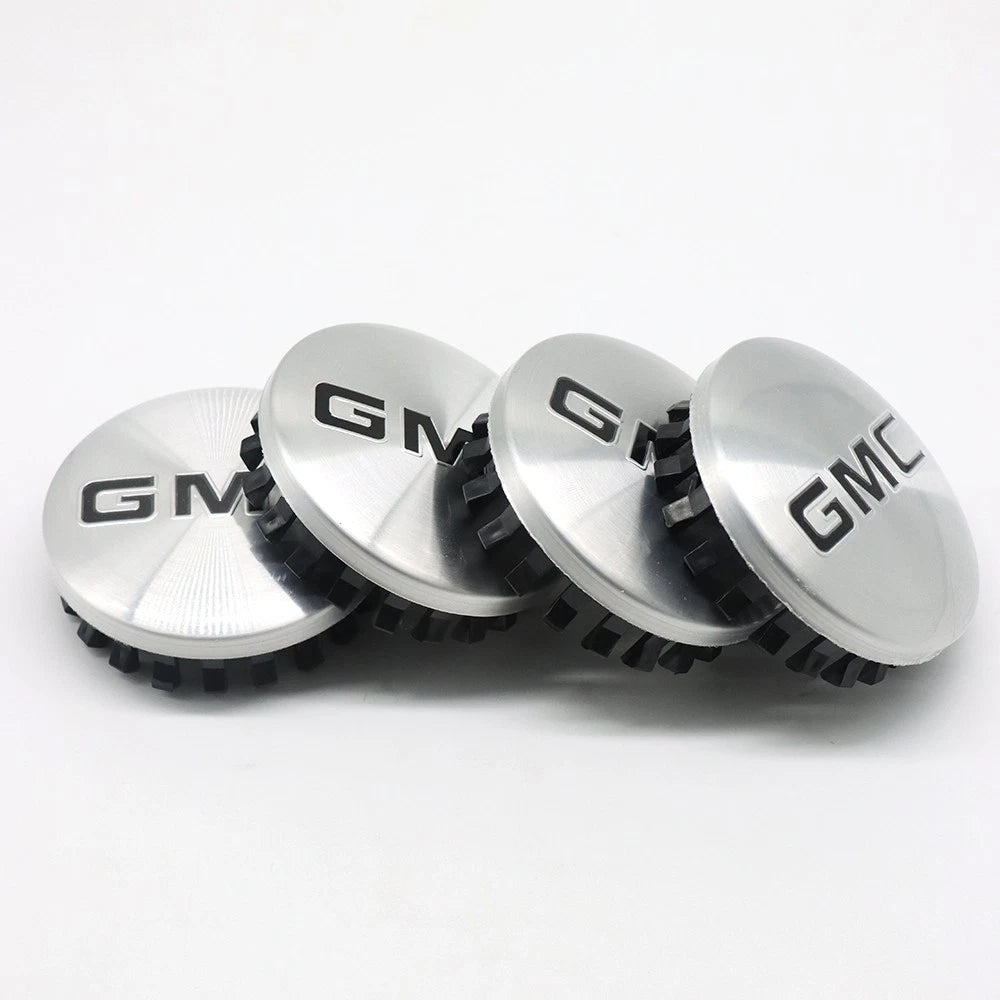 Set of 4 Matte Silver Black Wheel Center Caps 22837060 for Sierra Yukon Denali (–)