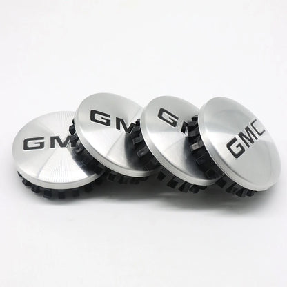 Set of 4 Matte Silver Black Wheel Center Caps 22837060 for Sierra Yukon Denali (–)