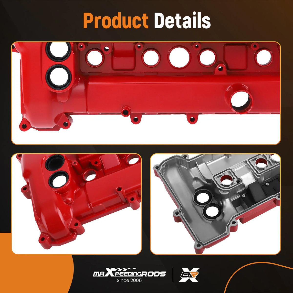 Aluminum Engine Valve Cover with Gasket Bolts for Ford Focus (2014–2018)