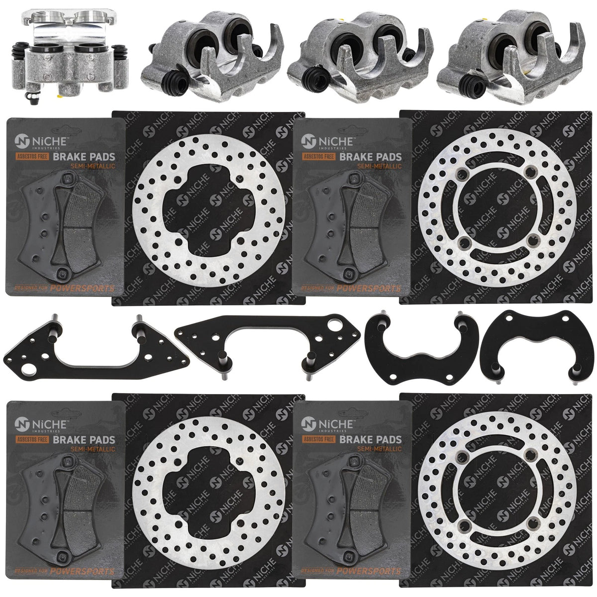 Brake Rotor Caliper Pad Set for Polaris Ranger Crew 900 (1911283, 1911284)
