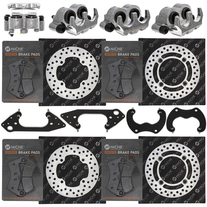 Brake Rotor Caliper Pad Set for Polaris Ranger Crew 900 (1911283, 1911284)
