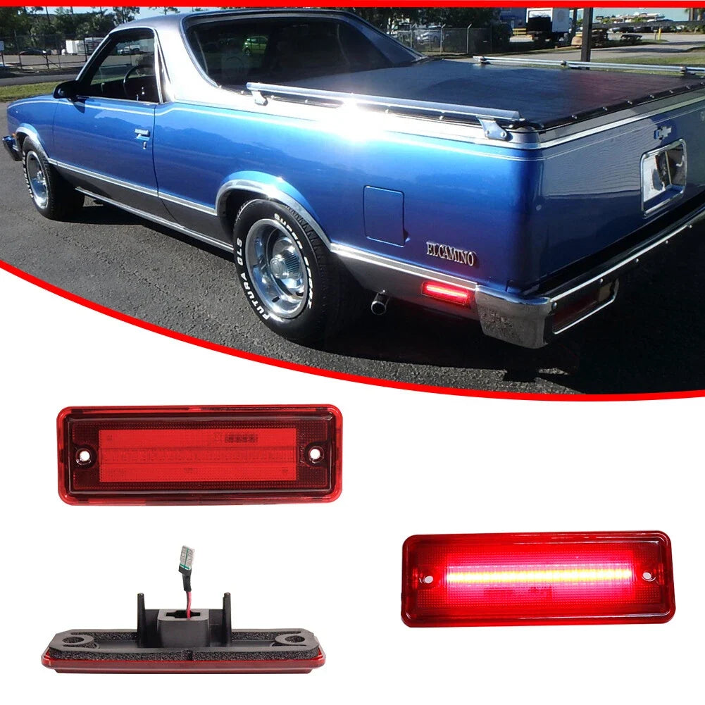Red Lens Rear Side Marker Reflector Lamps for El Camino, Caballero, Malibu (1978–1987)