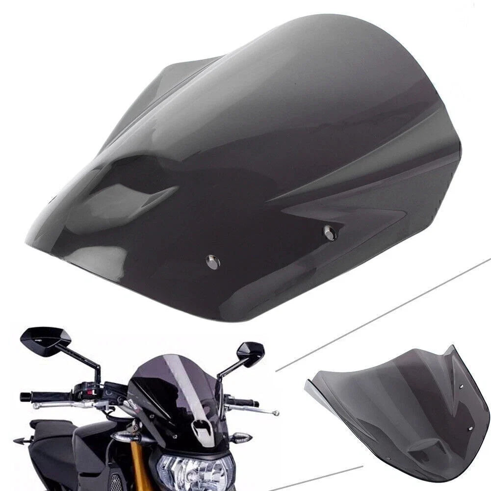 Windshield Windscreen for Yamaha MT09 FZ09 (2013–2016) w/ Bolts Bracket Black