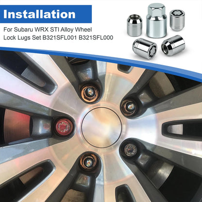 Alloy Wheel Lock Lugs Kit for Subaru WRX STI Forester Legacy Outback