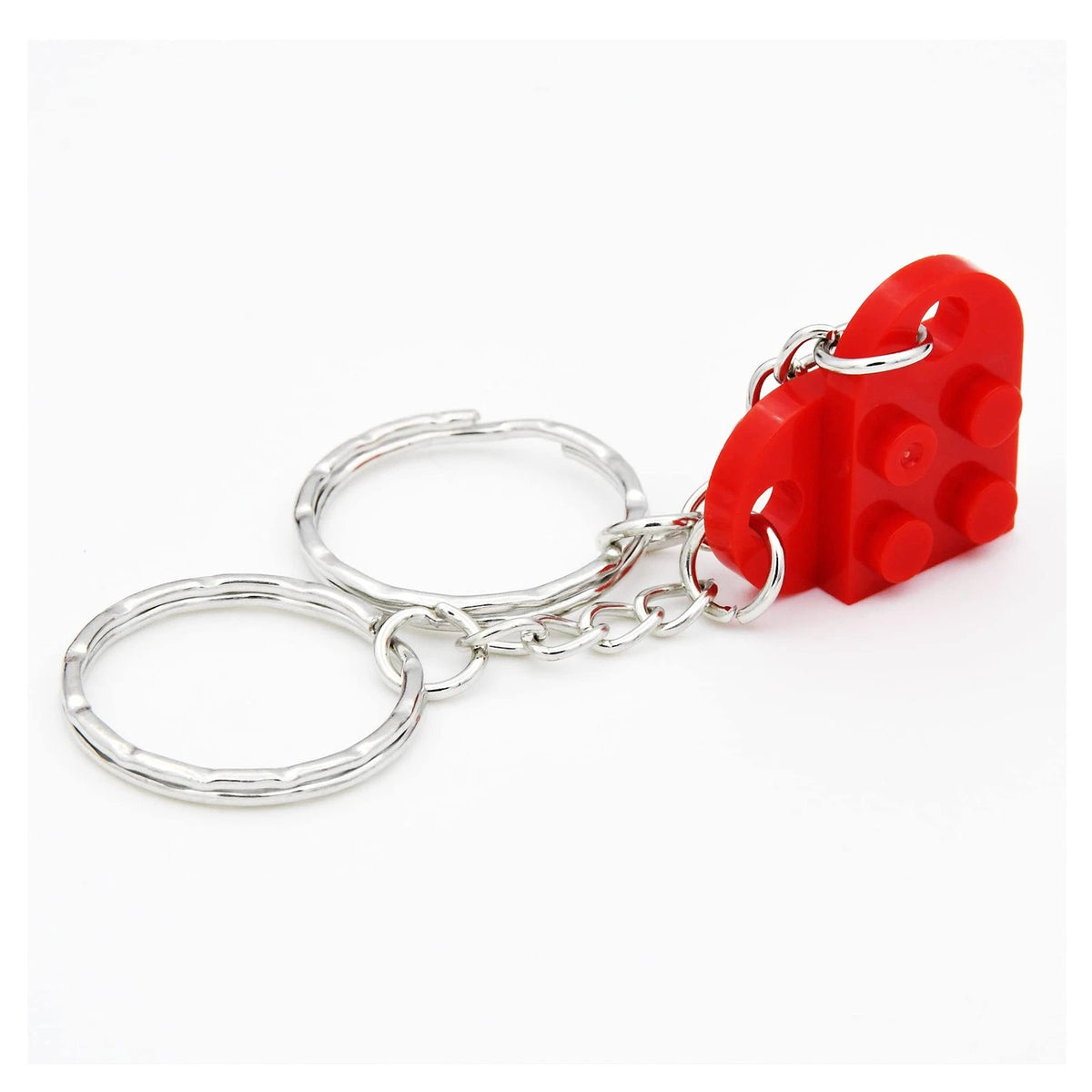 Large Red Heart Keychain for Best Friends and Couples