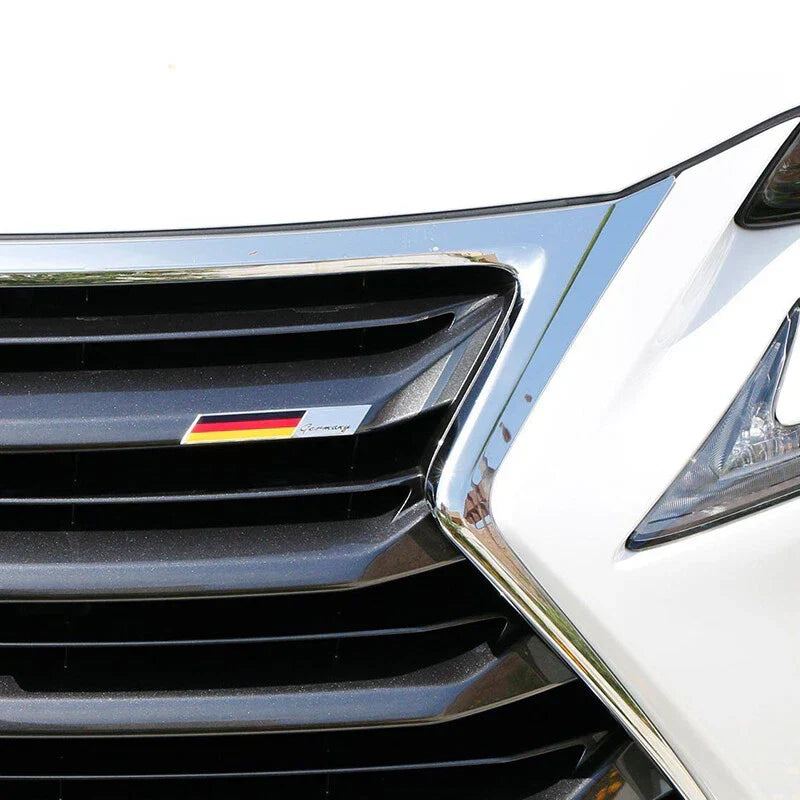 Car Sticker 2 x Aluminum Alloy Germany Flag for Car Auto Front Grille