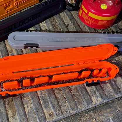 Chain Locker Chainsaw Chain Storage Case for 20" Chains (Orange)
