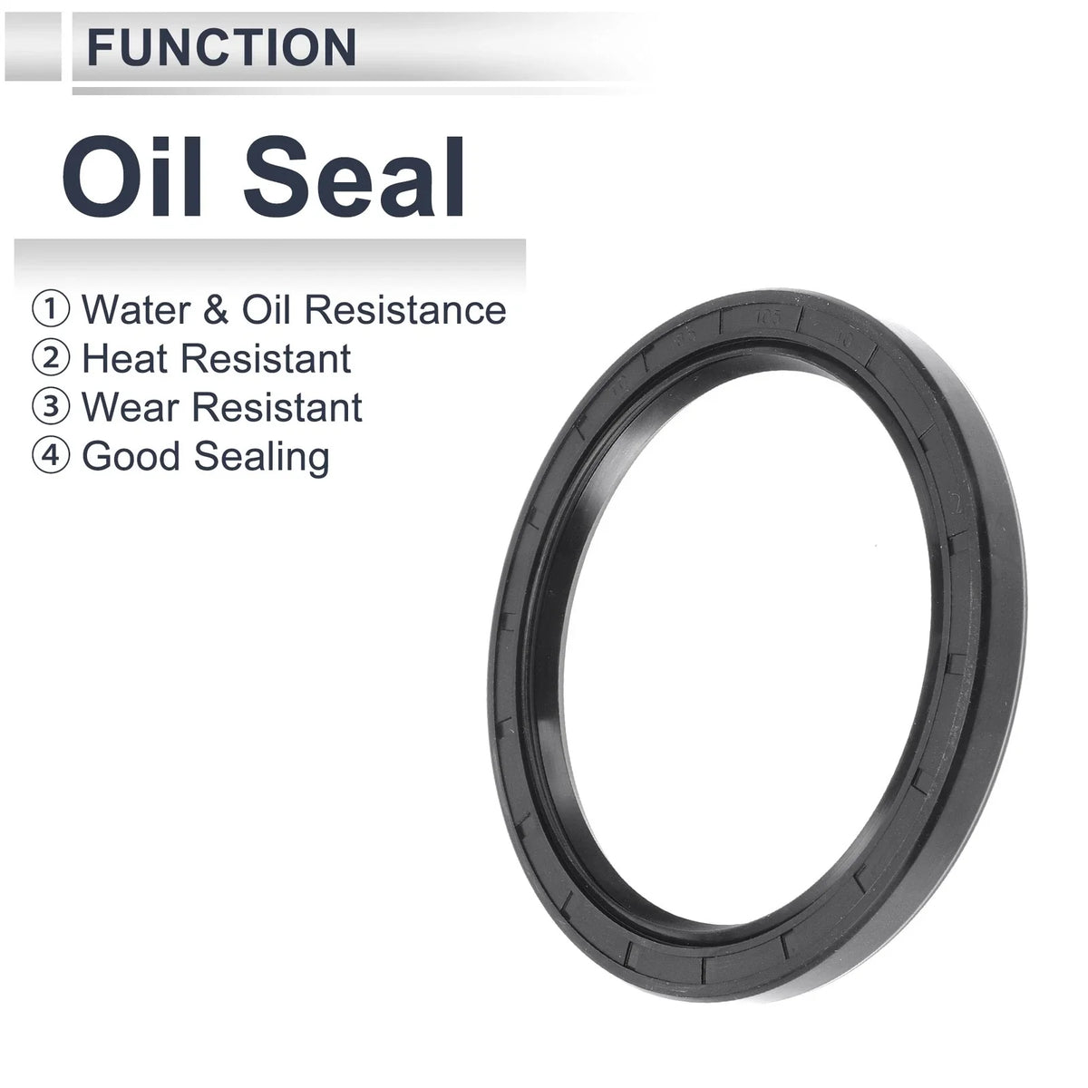 Set of 5 Oil Seal Ring 85x105x10mm for Rotary Shaft (Nitrile Rubber)