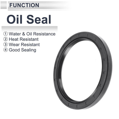 Set of 5 Oil Seal Ring 85x105x10mm for Rotary Shaft (Nitrile Rubber)