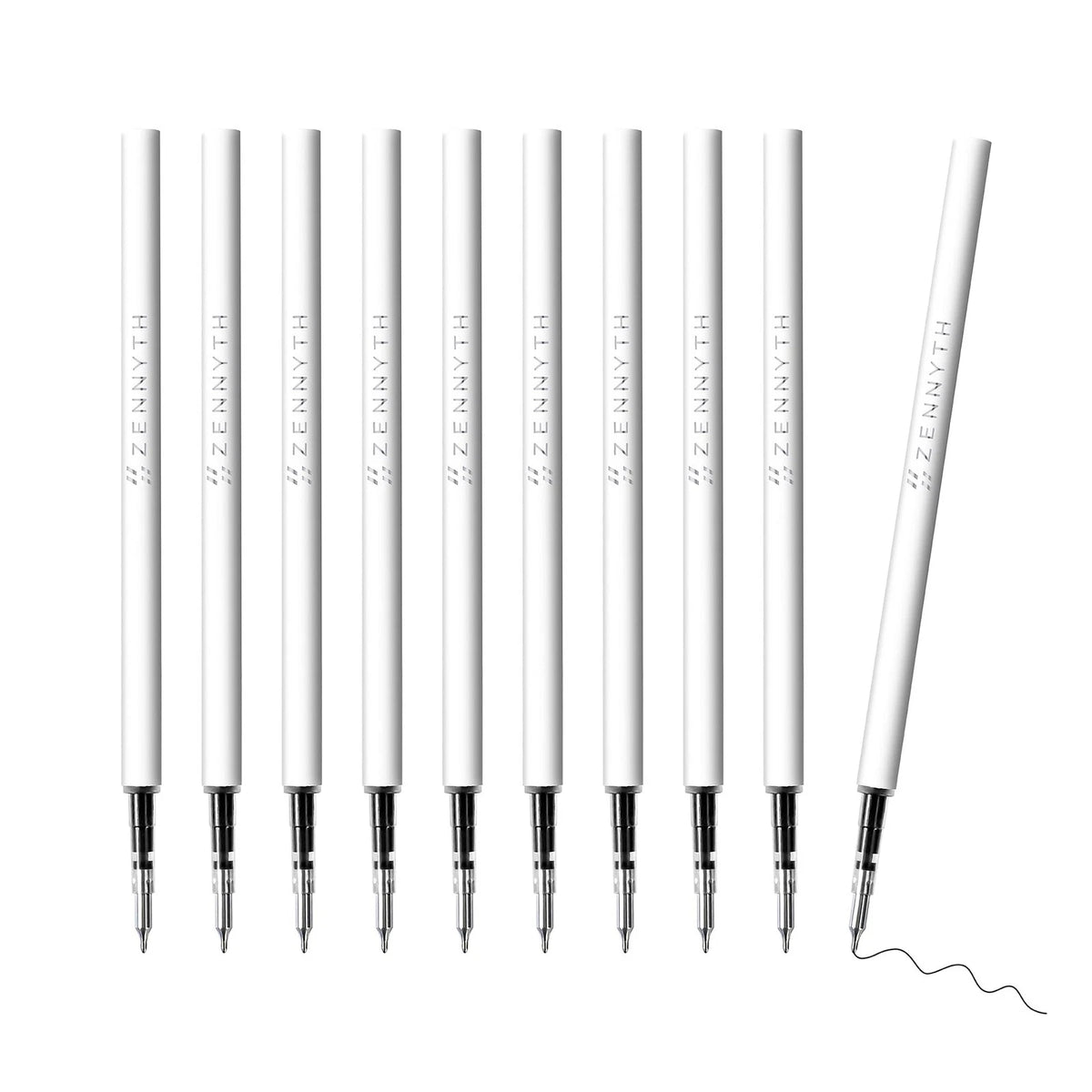 0.5mm Gel Pen Refills for Click Pens (Quick Drying Ink, Black)
