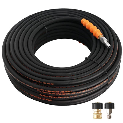 Pressure Washer Hose 150FT 1/4" 4200 PSI Steel Wire Braided Rubber