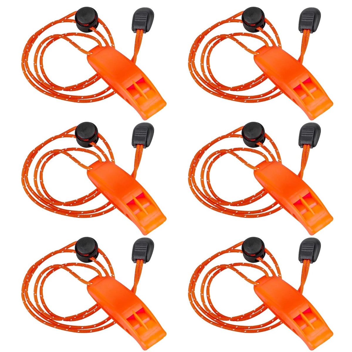 6X Emergency Whistles for Marine Safety (Loud Survival Signal)