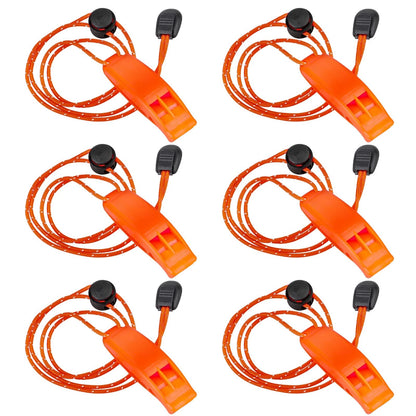 6X Emergency Whistles for Marine Safety (Loud Survival Signal)