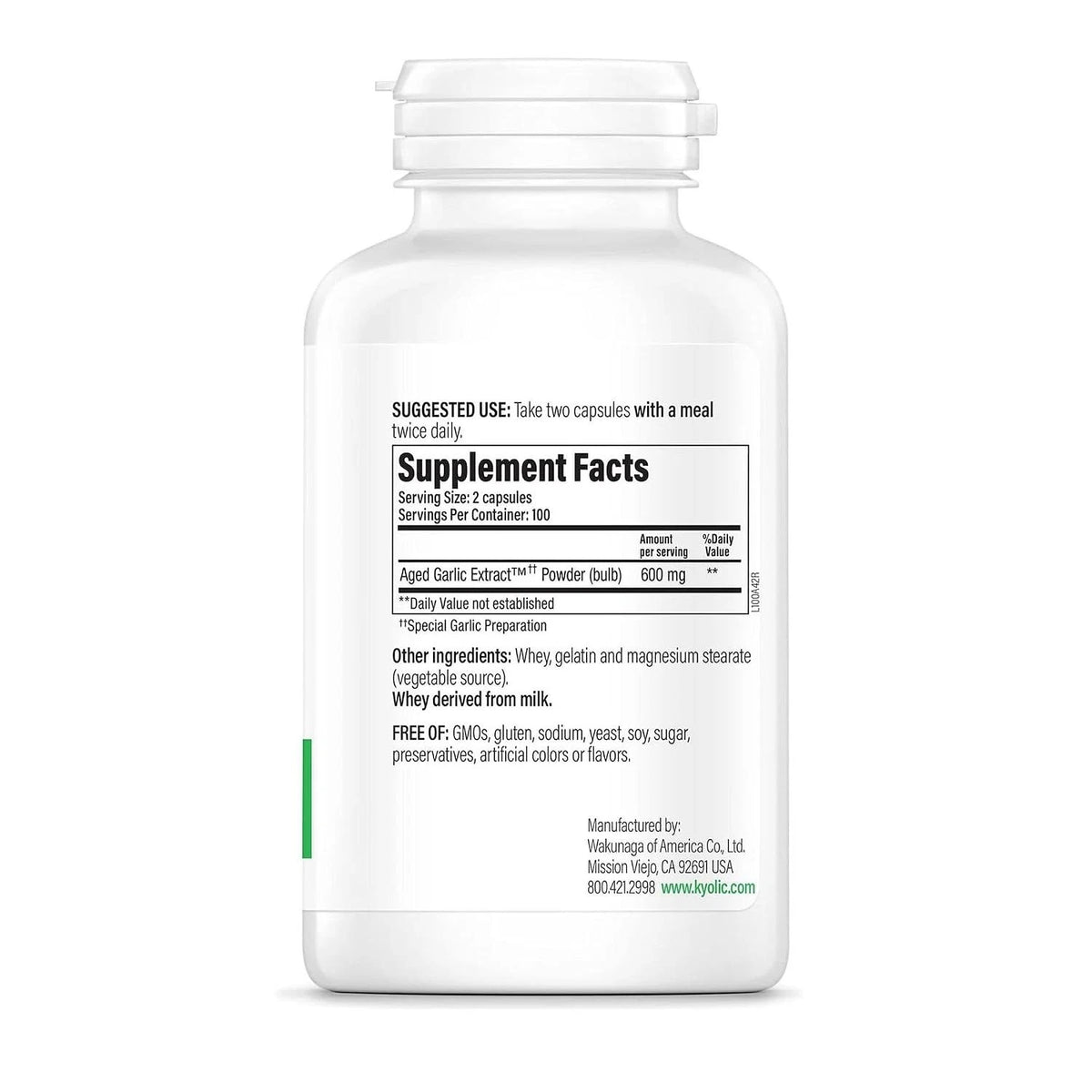 Kyolic Aged Garlic Extract Formula 100 for Cardiovascular Health