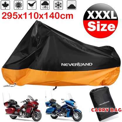 XXXL Waterproof Motorcycle Cover for Harley Electra Glide, Road King