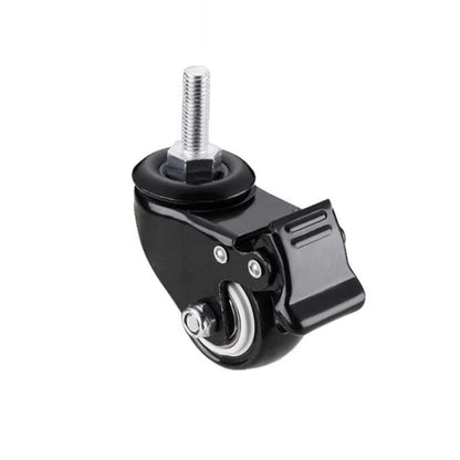 Set of 4 Heavy Duty 1.5 Inch Swivel Caster Wheels - Black