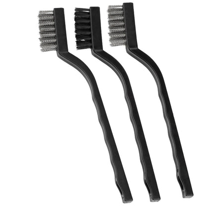 3X Steel Brush Set for Cleaning Wheels (180mm)