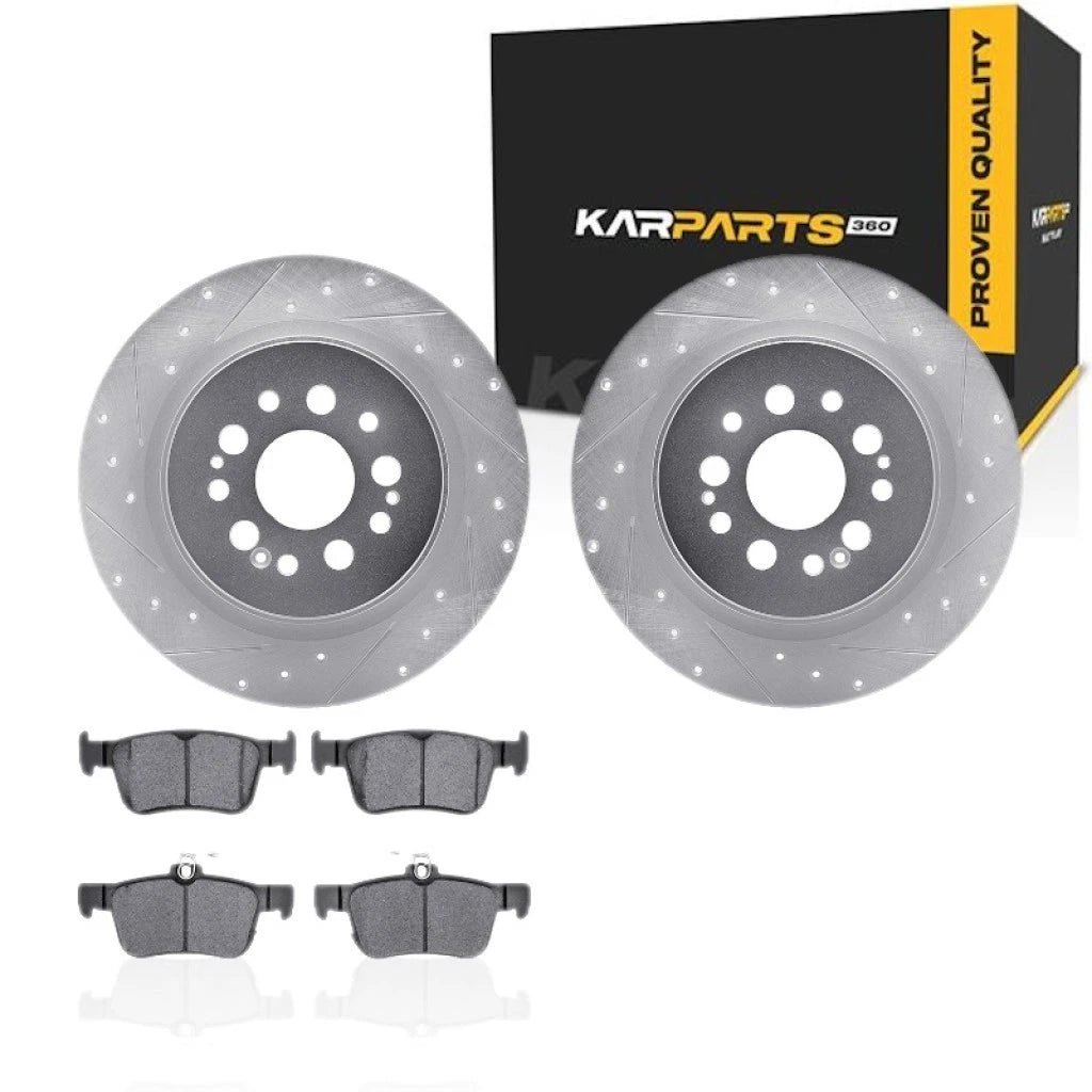 Rotor Set for Acura RDX (2019) ALX-PAU-DF-7612-59010-CLA1, Drilled & Slotted