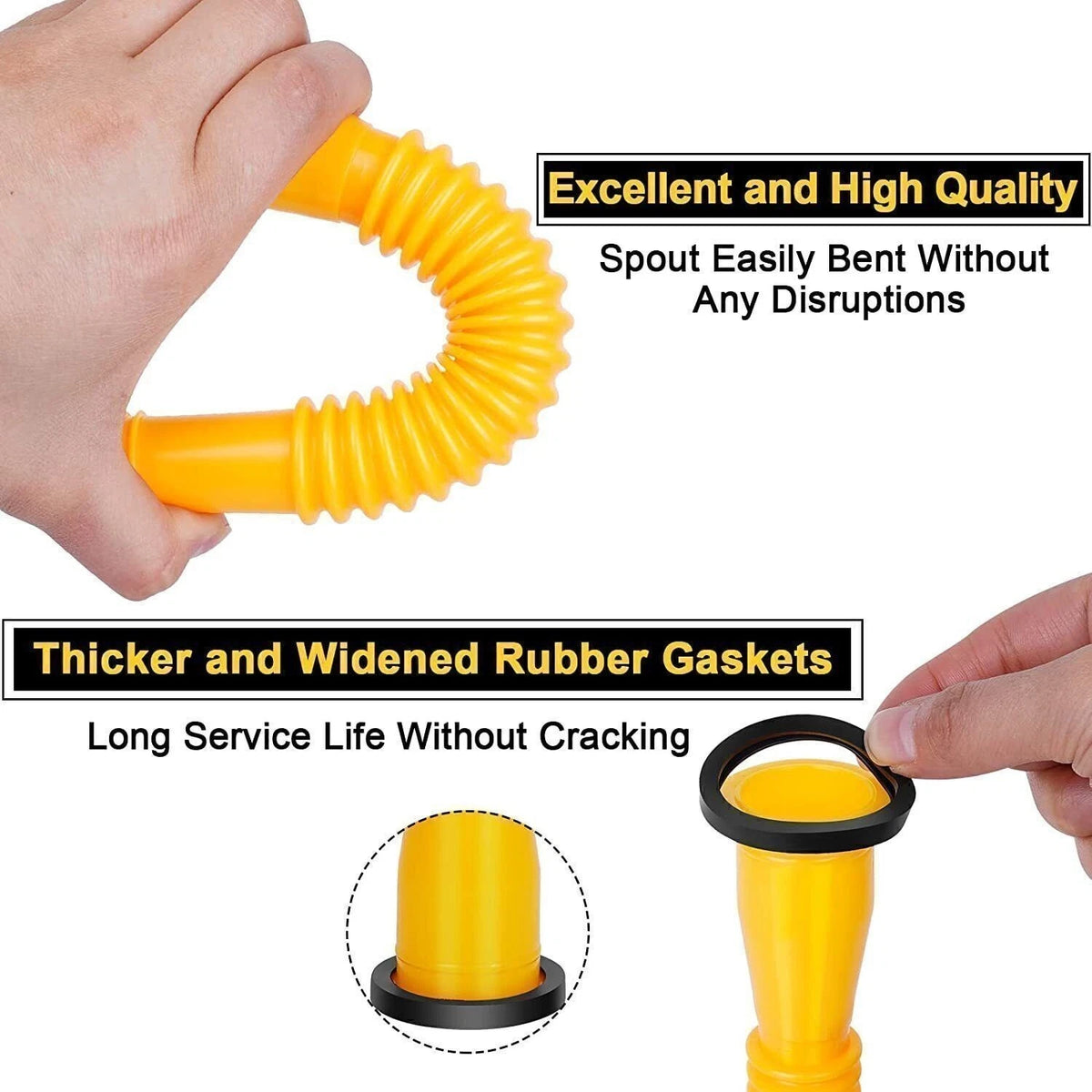 Replacement Gas Can Spout Nozzle Vent Kit for Plastic Gas Cans (1/2/5/10)