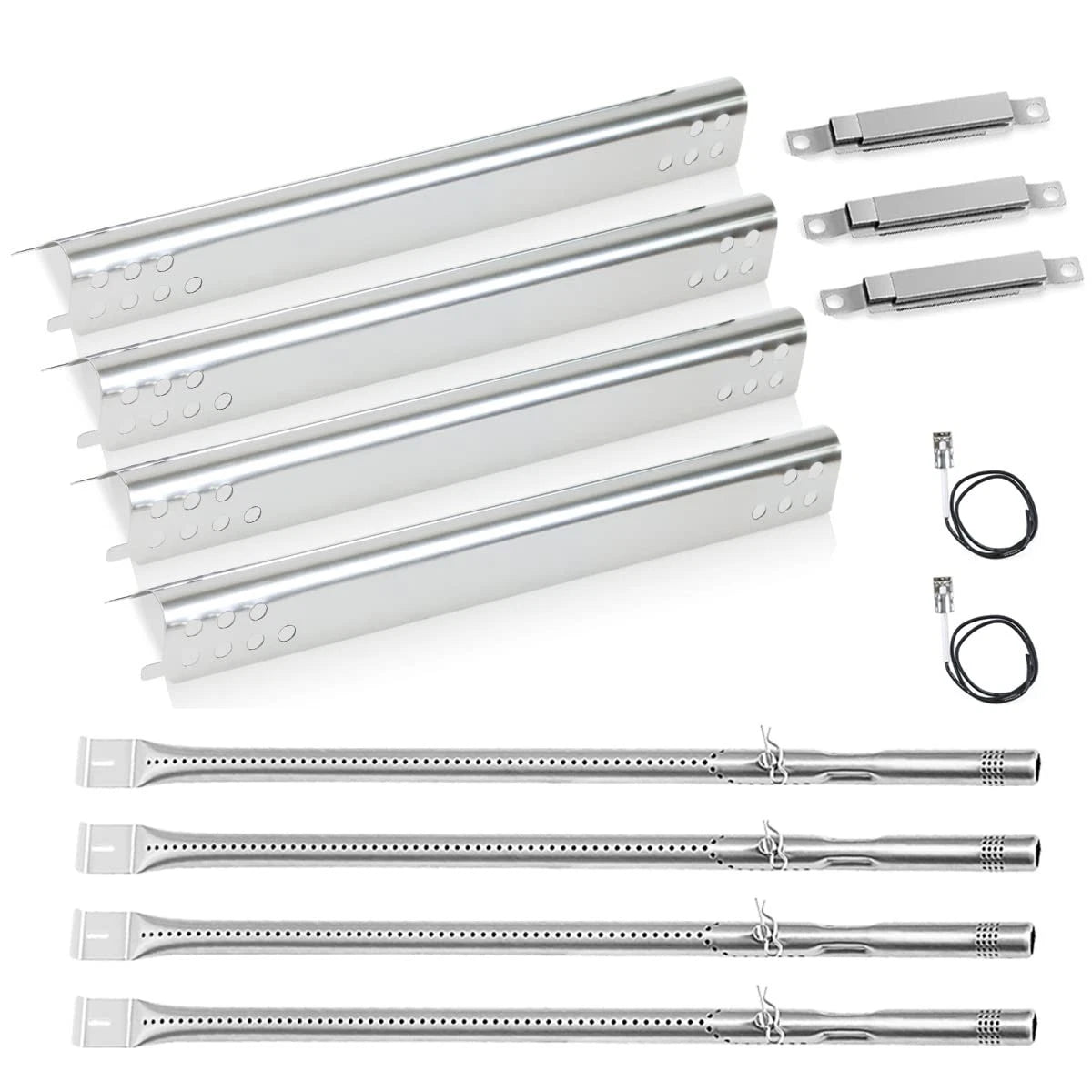 4-Pack Grill Replacement Parts for 17 3/4" Burner & 16 15/16" Heat Plate