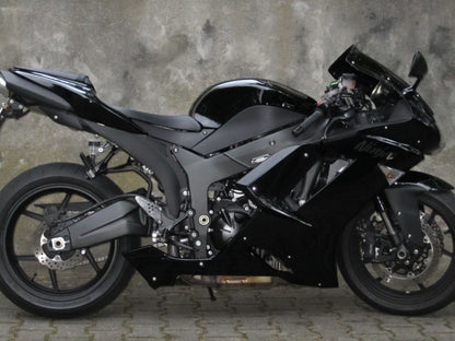 Gloss Black Fairing Kit for Kawasaki Ninja ZX6R (2007–2008) 636 Injection