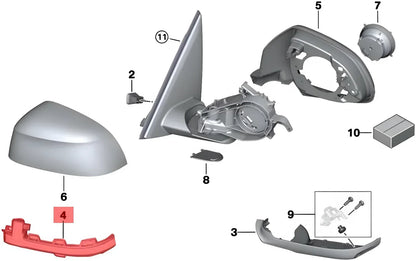 Driver Side Mirror Turn Signal Lens for BMW X3 X4 X5 X6 LH (2019–2024)