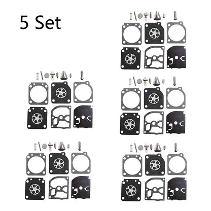 Set of 5 Carburetor Kits for Husqvarna 113LD, 123C & Stihl 020, 020T