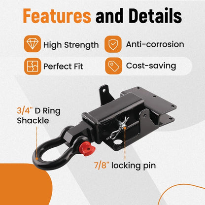 2" Shackle Hitch Receiver for Kawasaki Mule 600/610 (2007–2016) RGWYST