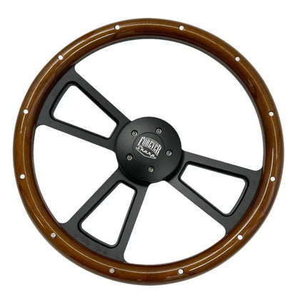 Steering Wheel Wrap Replacement for Peterbilt Kenworth 18 Inch Dark Wood