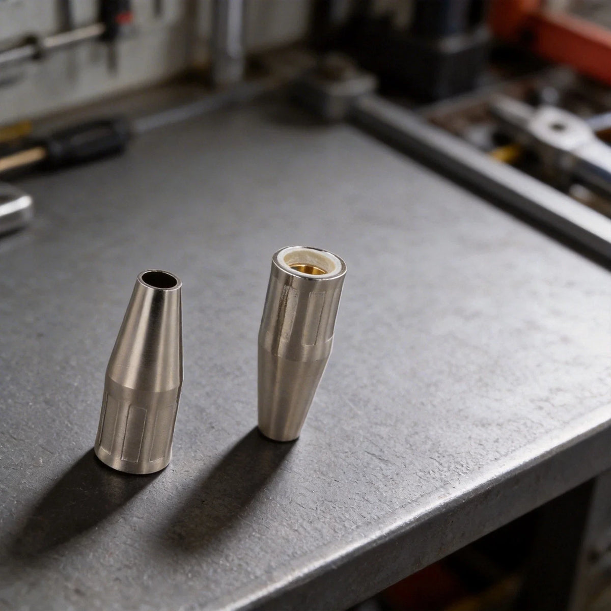 2X Copper Base Mig Welding Nozzles 0.4 Inch Orifice for Welding and Cutting
