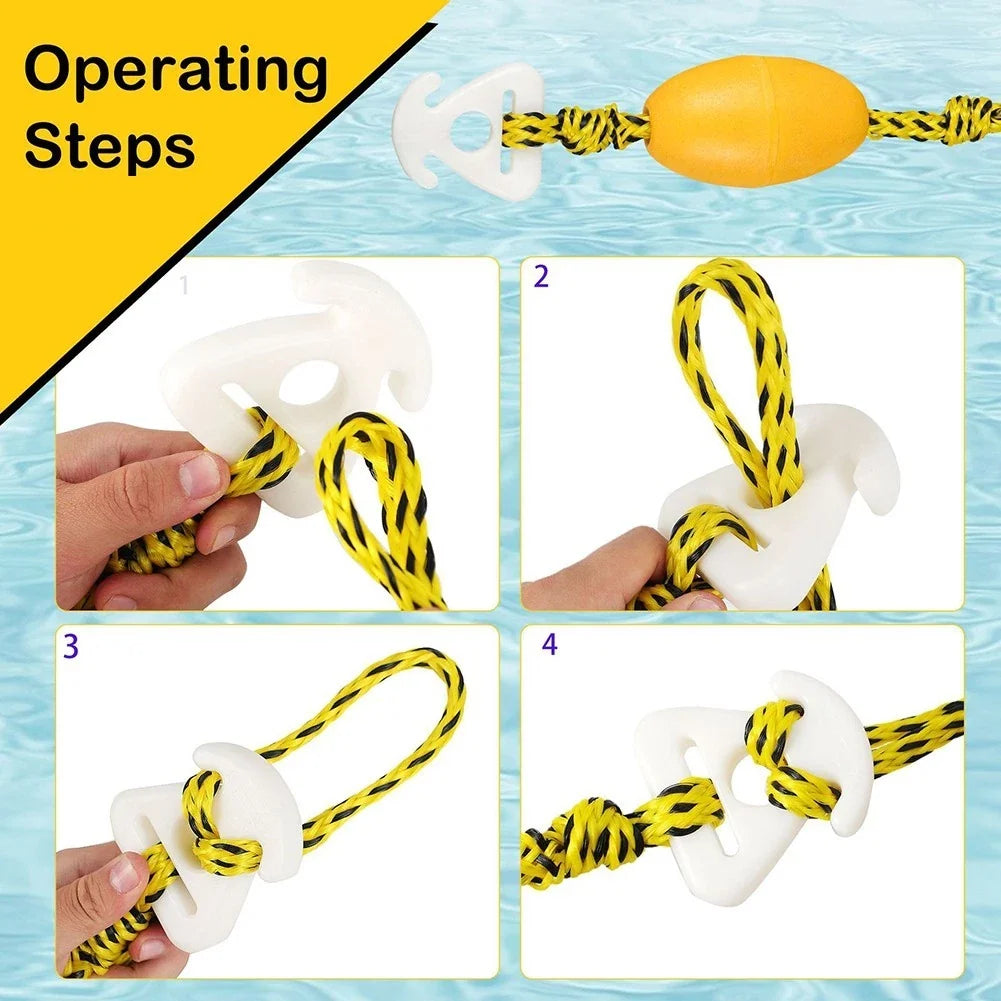 17FT Polyester Boat Tow Rope for Skiing (4800 lbs Tensile Strength)