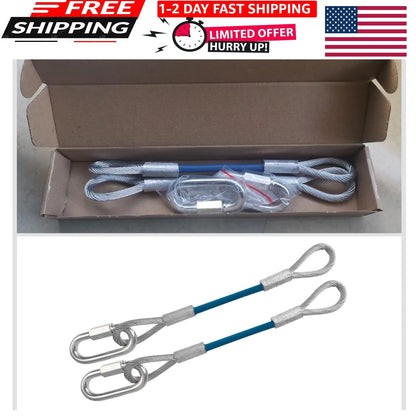 12 Inch Trailer Safety Cables for Towing (12000 lbs Load Capacity)