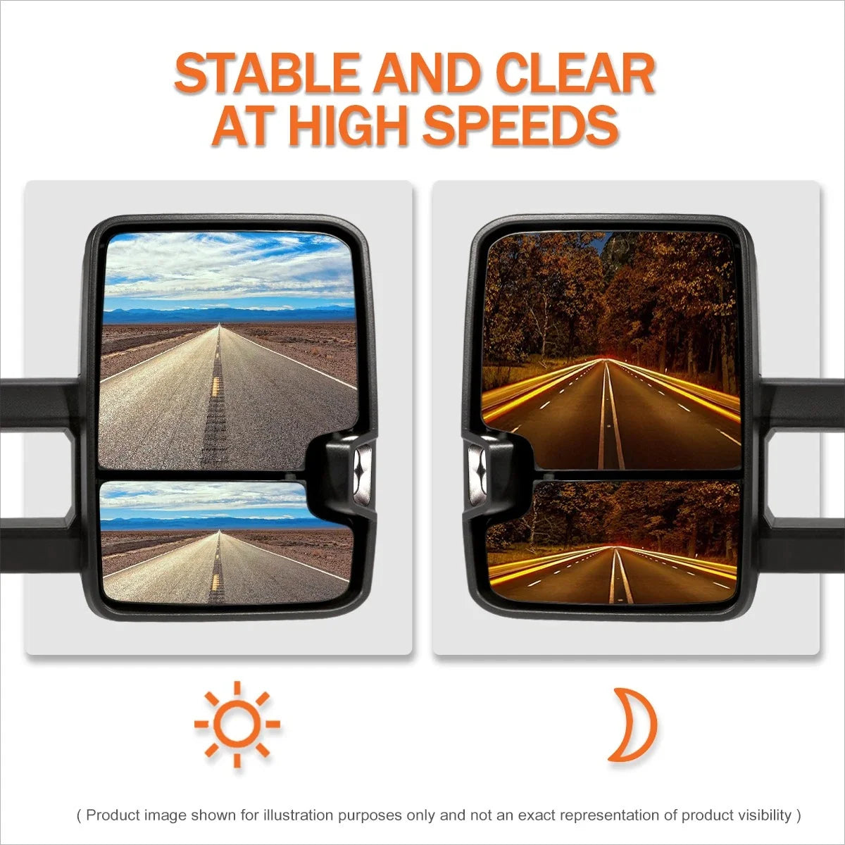 Powered Heated Towing Mirror Set for Silverado/Sierra (2003–2007) - Chrome, Smoked LED