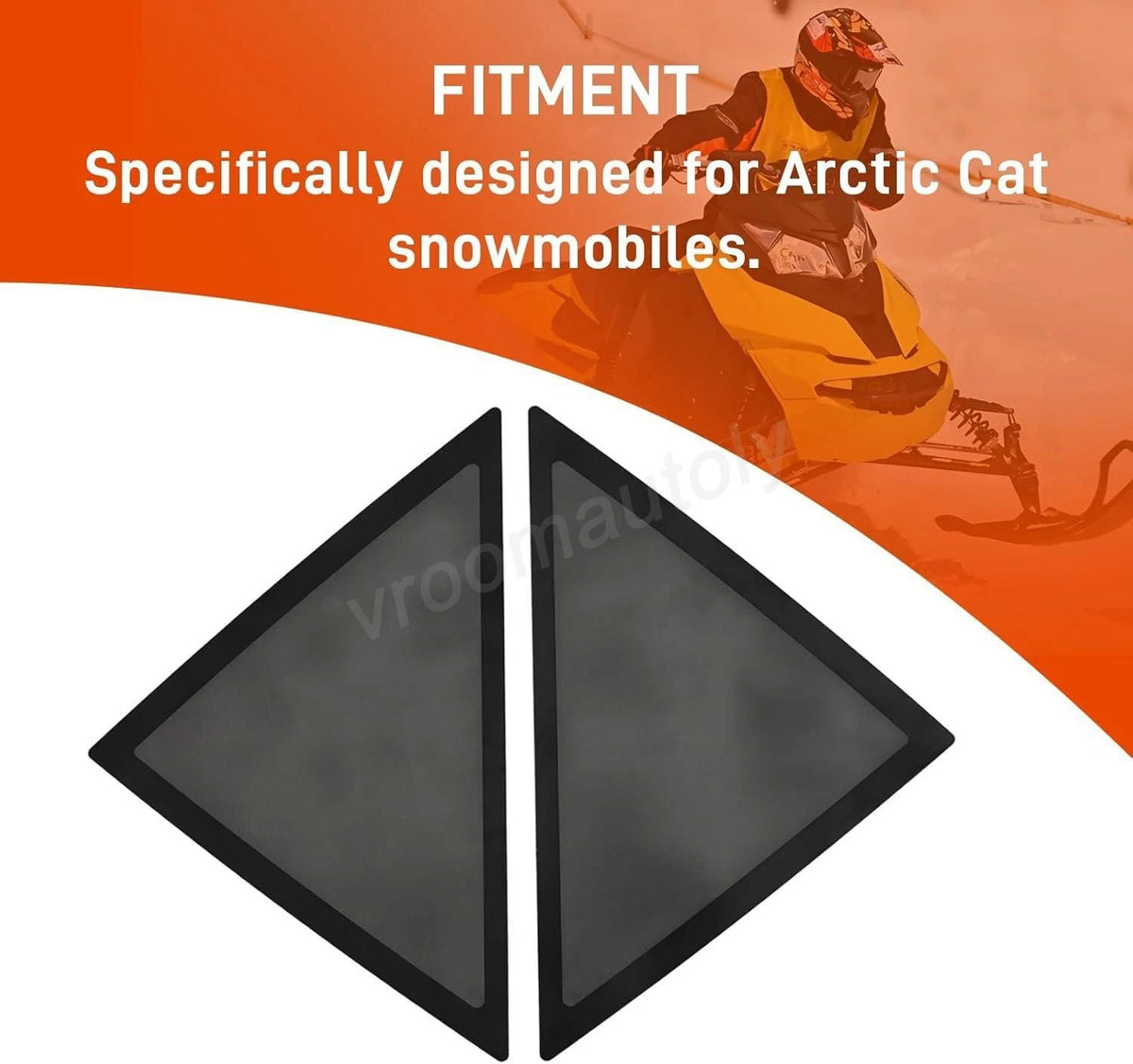 Set of 2 Mid Intake Screens for Arctic Cat Snowmobile (1616-337, 1616-336)