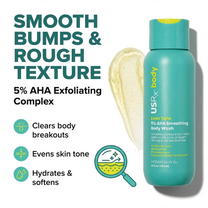 Even Tone 5% AHA Smoothing Body Wash for Urban Skin Rx (Pack of 1)