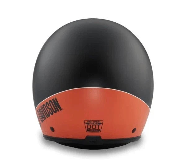 Sun Shield Helmet for Harley-Davidson Victory X14 (3/4, XS, Orange Black Matte)