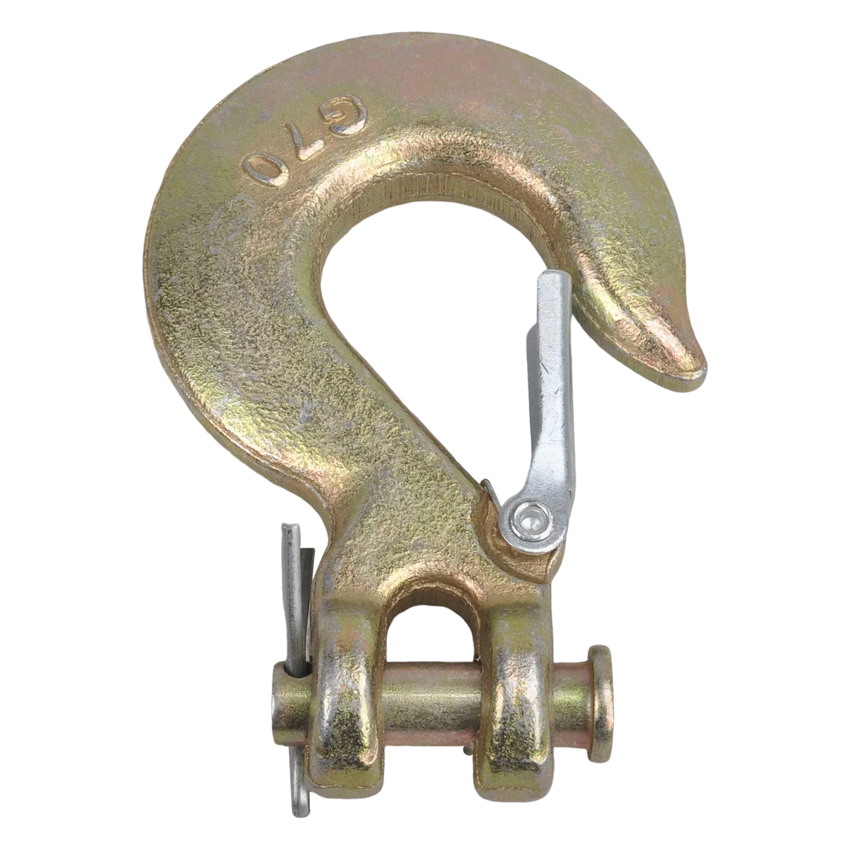 Set of 4 Clevis Slip Hooks 5/16" Heavy Duty Forged Steel with Safety Latch