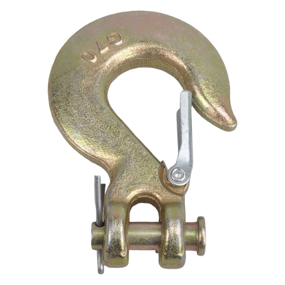 Set of 4 Clevis Slip Hooks 5/16" Heavy Duty Forged Steel with Safety Latch